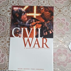 Marvel Civil War Comic with Red and Black Cover